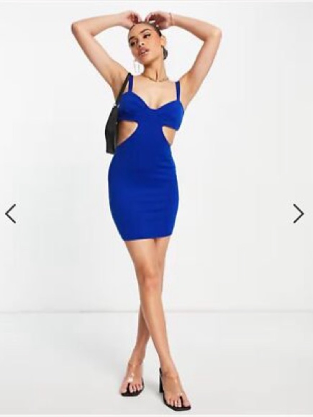 ASOS Royal Blue Cutout Mini Bodycon Dress